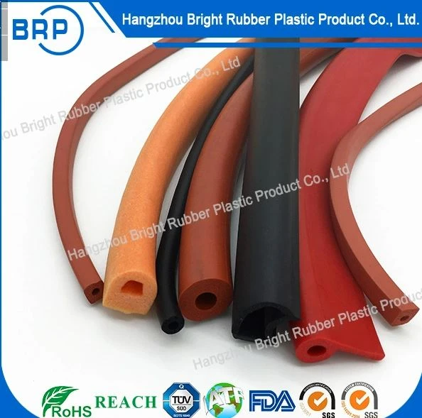 China Factory 	Silicone Rubber Extrustion Strip Rubber Foam Tube